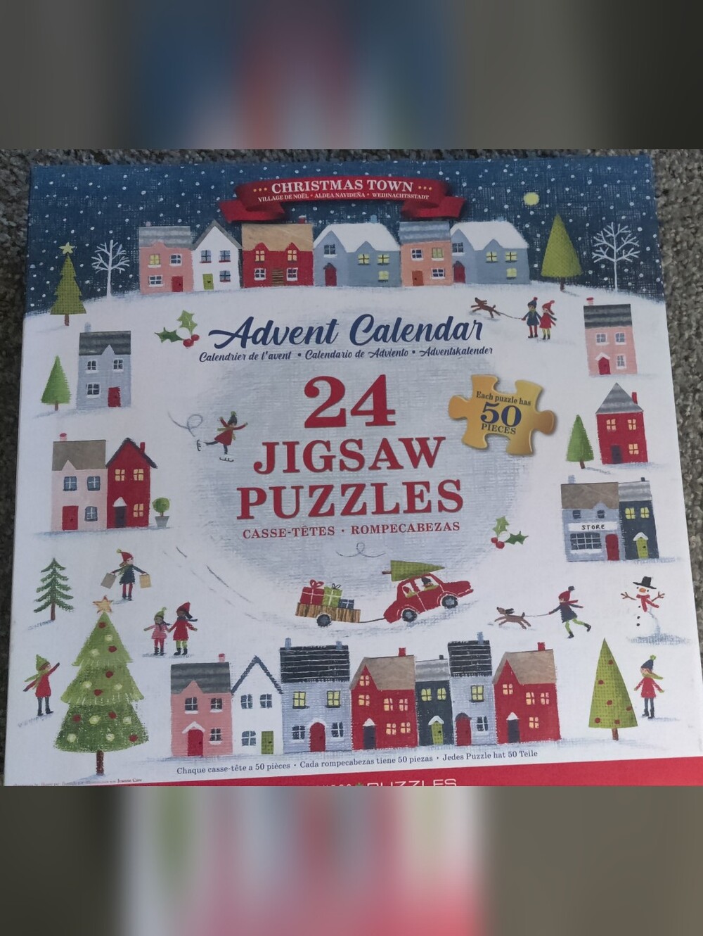 NEW Christmas Town Advent Calendar 24 Jigsaw Puzzles - Festive Holiday Set - Picture 4 of 6